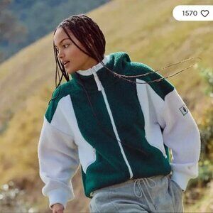 Free People Hit The Slopes Hoodie NWT Evergreen Combo Size Large